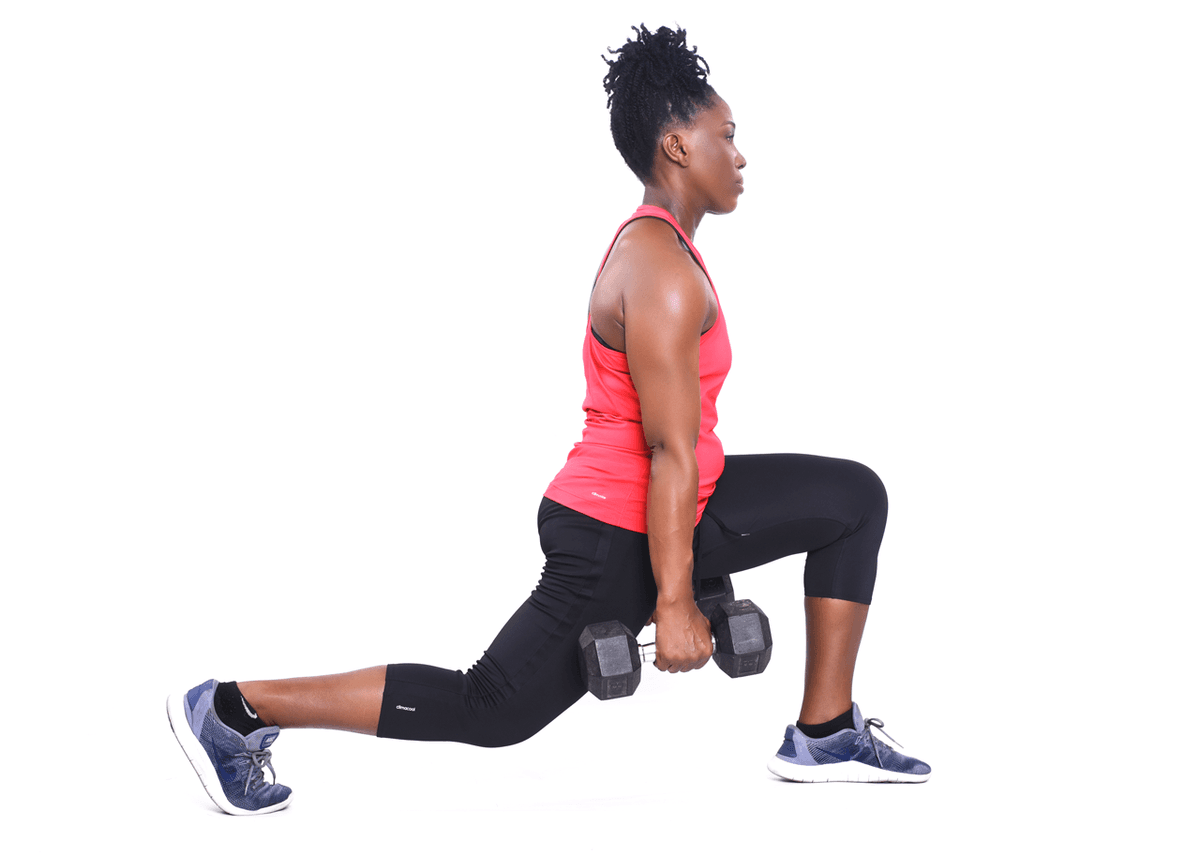 Picture of woman holding weights
